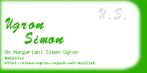 ugron simon business card